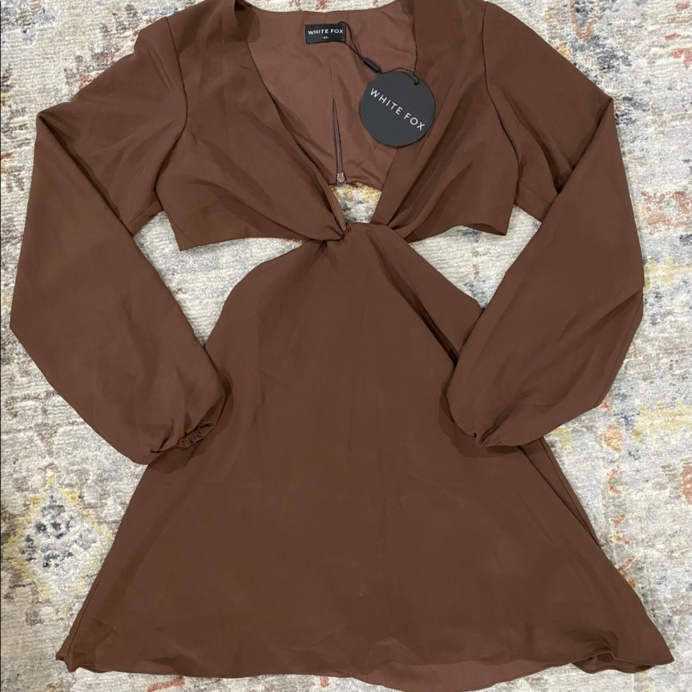 WhiteFox Longsleeve Brown Dress
